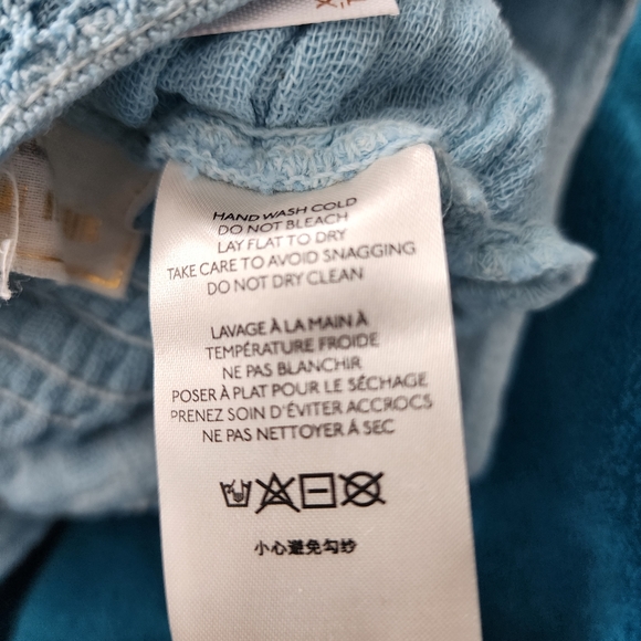 New Free People Jen's Pirate Booty Blue Gauze Maxi Skirt - Picture 12 of 12